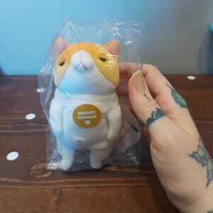Shinada Global Mochi Mochi Cat Animal Plush Keychain - Orange Tabi